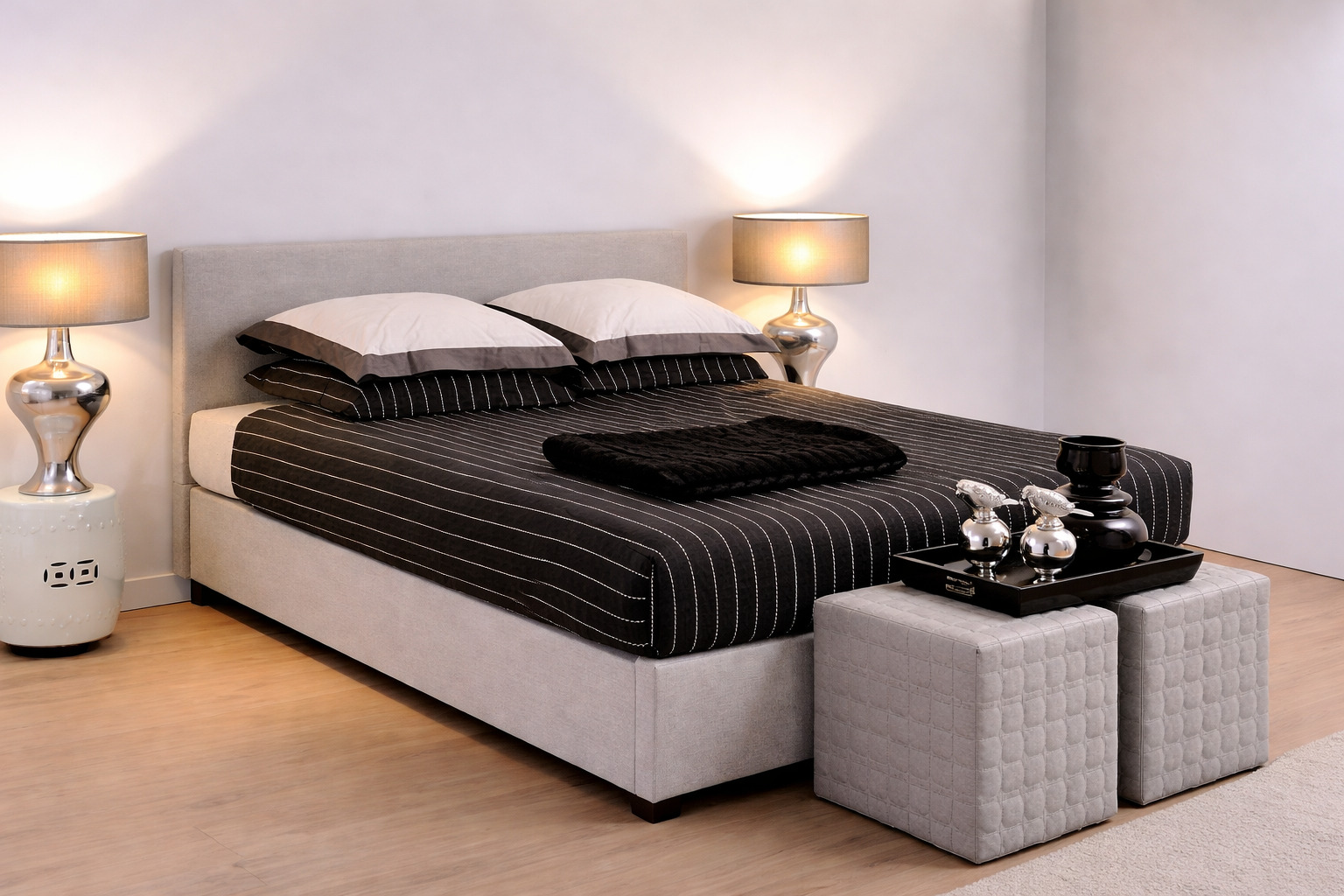 Wasserbett Modell New Sleep - modernes Komplett-Wasserbett mit zwei Wasserkernen